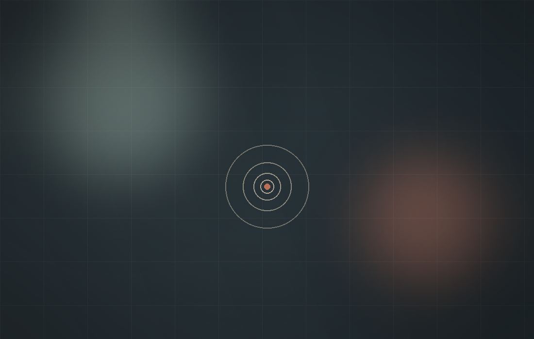 Concentric pressure-point map on a charcoal background suggesting deep tissue technique